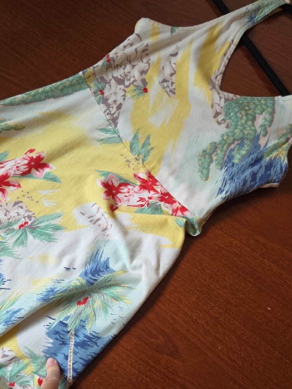 American Living Yellow White Floral Maxi Dress Beach Vacation Summer Cruise - Picture 3 of 6